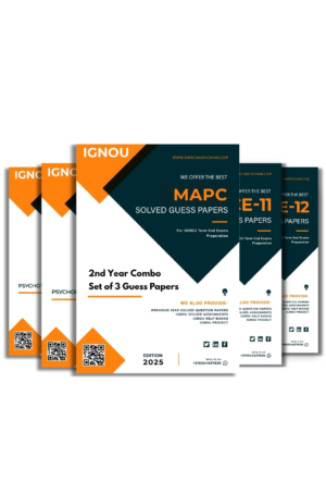 MAPC 2nd Year Group A IGNOU Guess Paper Combo (Set of 3 Subjects including MPCE 11, MPCE 12, MPCE 13) (Psychology) covering 30 Most Important Questions for each subject | Guess Paper Specially for IGNOU TEE of June & December 2025 sessions.