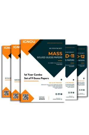 MASS 1st Year IGNOU Guess Paper Combo (Set of 9 Subjects including MSD 11, MSD 12, MSD 13, MSD 14, MSD 15, MSD 16, MSD 17, MSD 19, MSD 20) (Sustainability Science) covering 30 Most Important Questions for each subject | Guess Paper Specially for IGNOU TEE of June & December 2025 sessions.