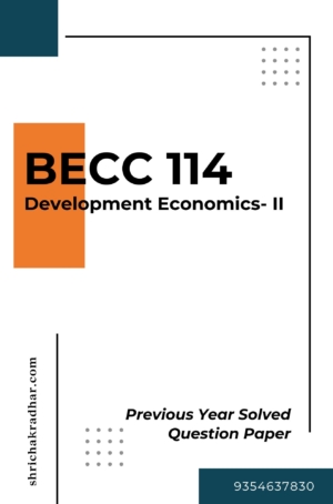 IGNOU BECC 114 Solved Question Paper June-24