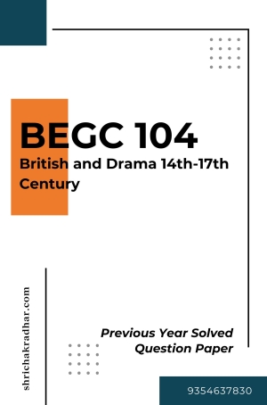 IGNOU BEGC 104 Solved Question Paper December-24