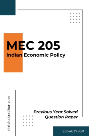 IGNOU MEC 205 Solved Question Paper June-24