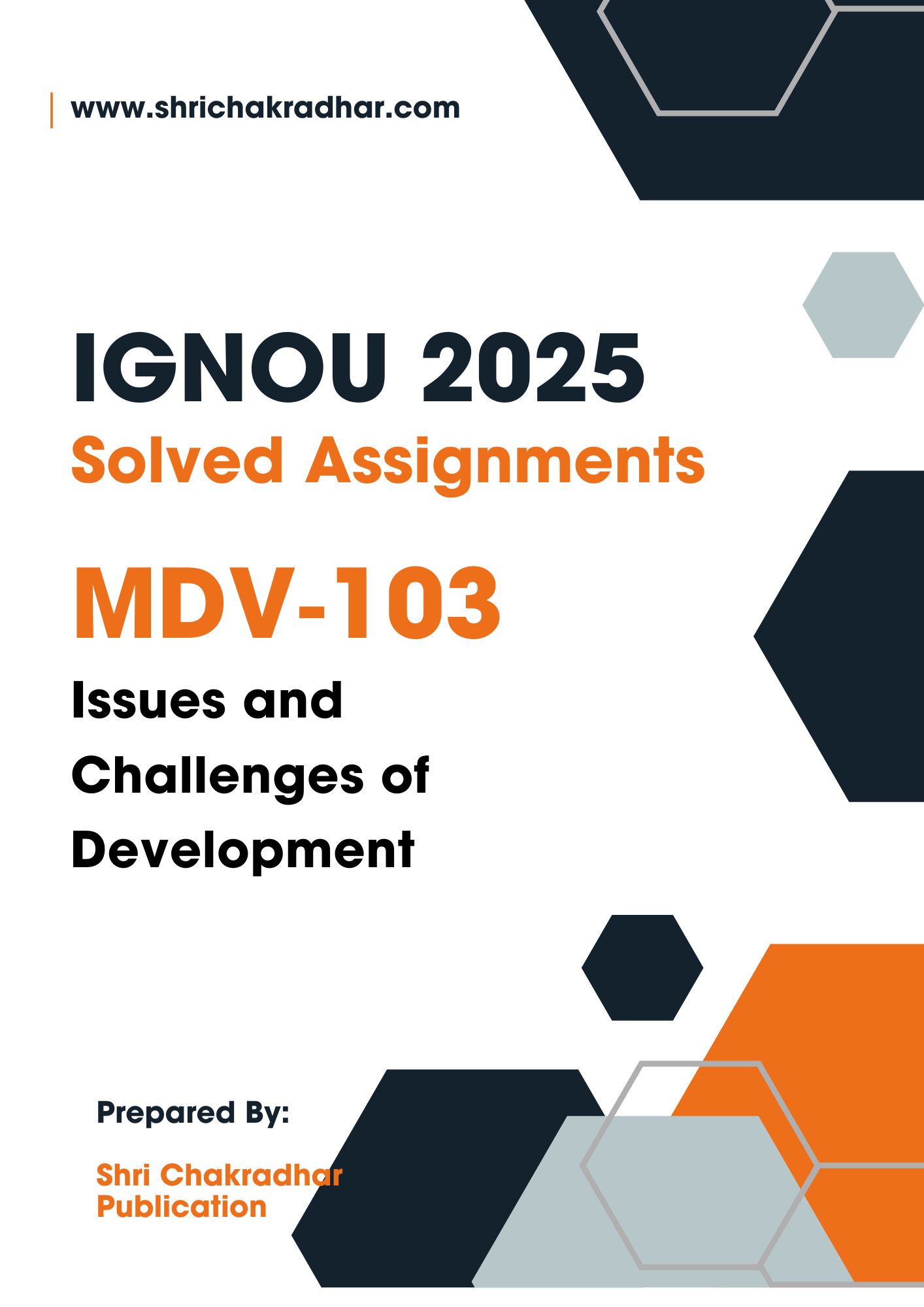 IGNOU MDV 103 Solved Assignment 2025-26 (ENGLISH MEDIUM)