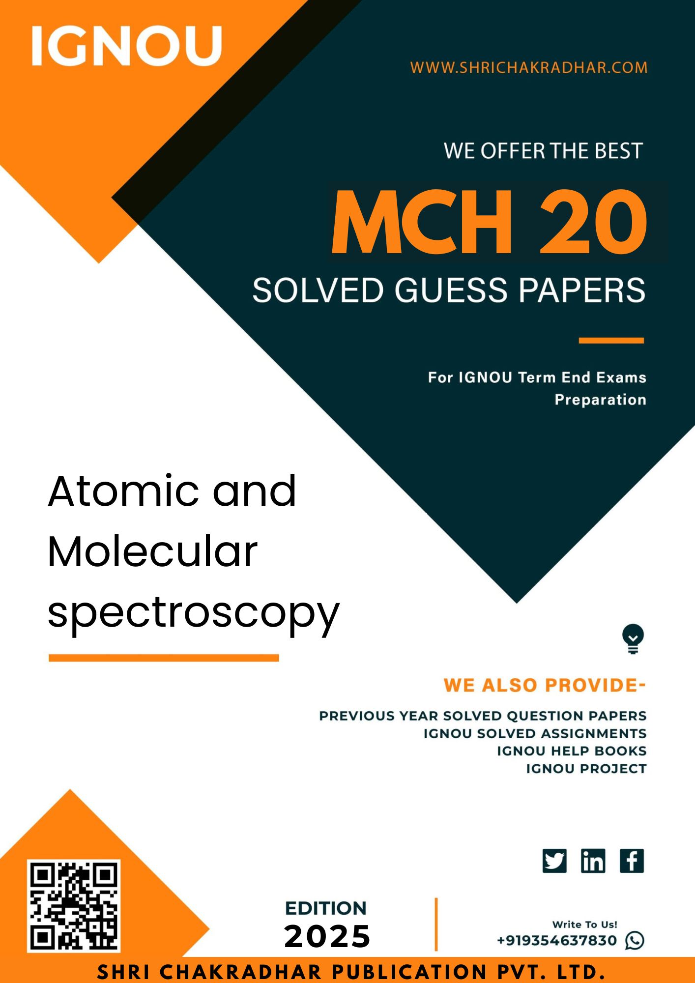IGNOU MCH 20 Guess Paper Solved PDF (MSCCHEM) (ENGLISH MEDIUM)