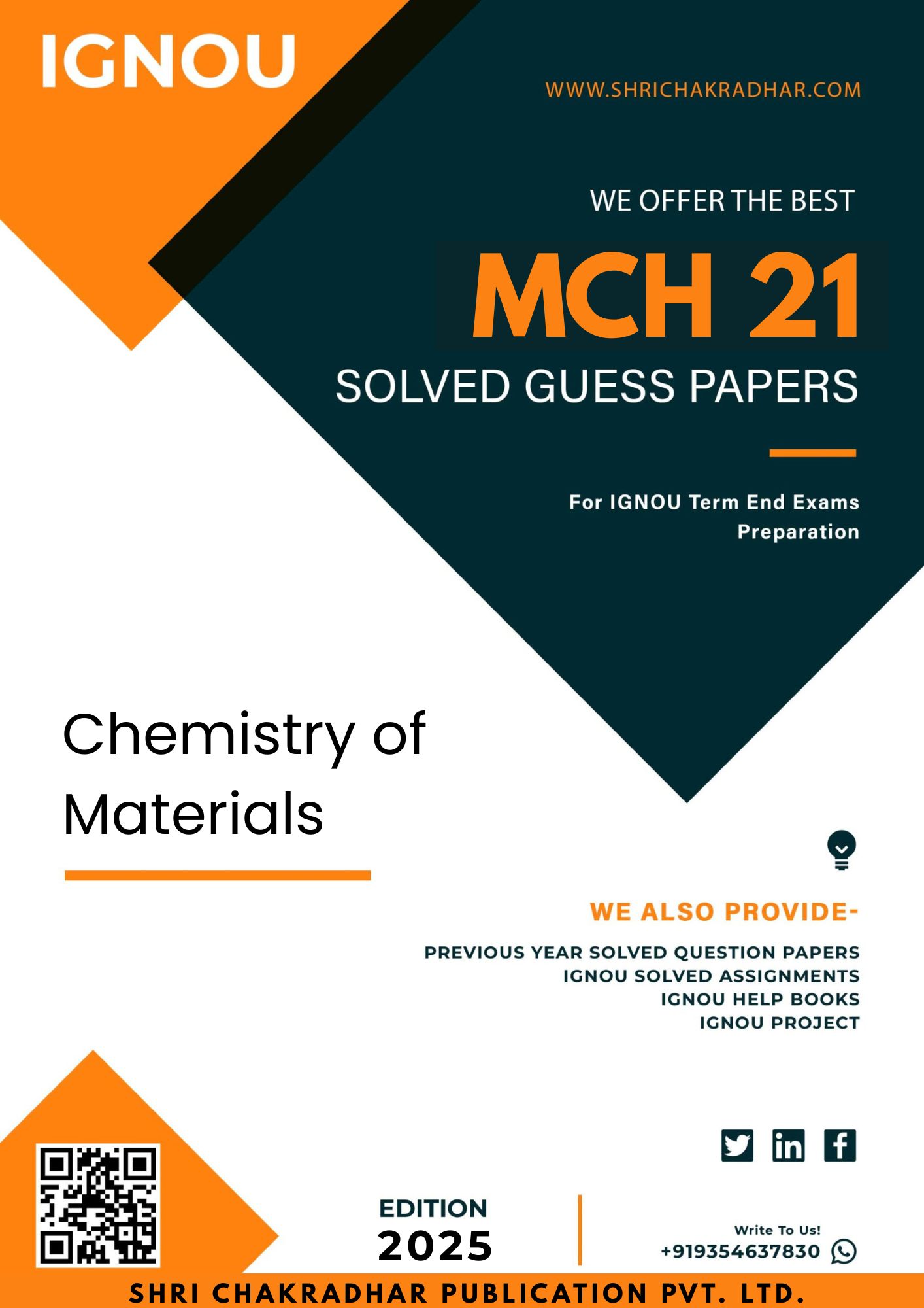 IGNOU MCH 21 Guess Paper Solved PDF (MSCCHEM) (ENGLISH MEDIUM)