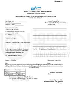 MCOP-001 Project Proposal Form (Annexure I)