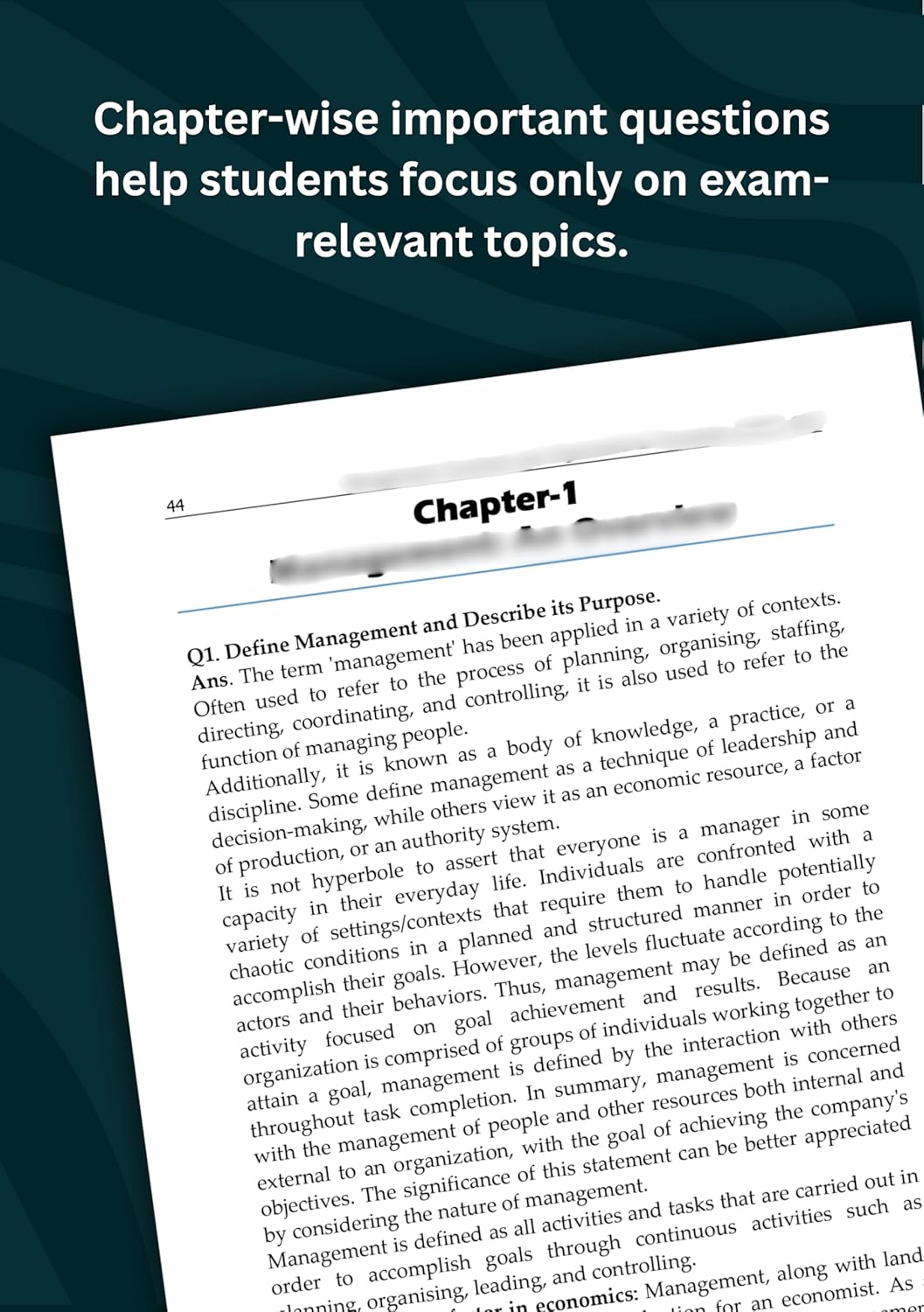 Chapter-wise important questions with answers