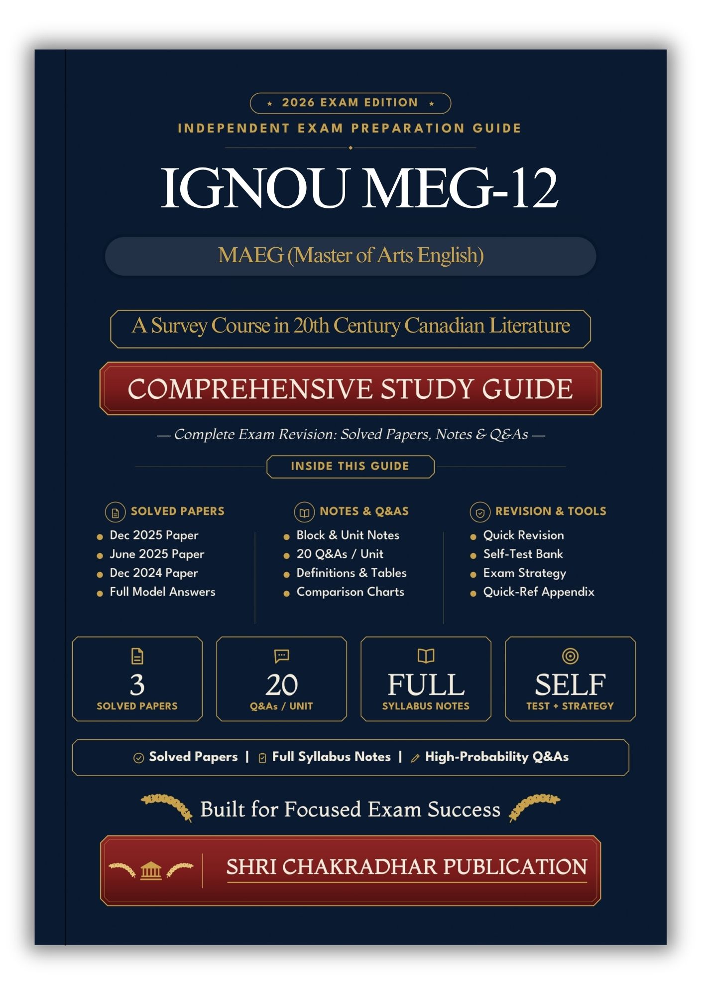 IGNOU MEG-12 Book (A Survey Course in 20th Century Canadian Literature) | Study Guide