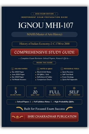 IGNOU MHI-107 Book (History of Indian Economy-2: C.1700 to 2000) | Study Guide