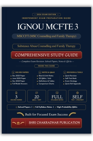 IGNOU MCFTE-3 Book (Substance Abuse Counselling and Family Therapy) | Study Guide