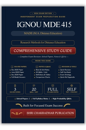 IGNOU MDE-415 Book (Research Methods for Distance Education) | Study Guide