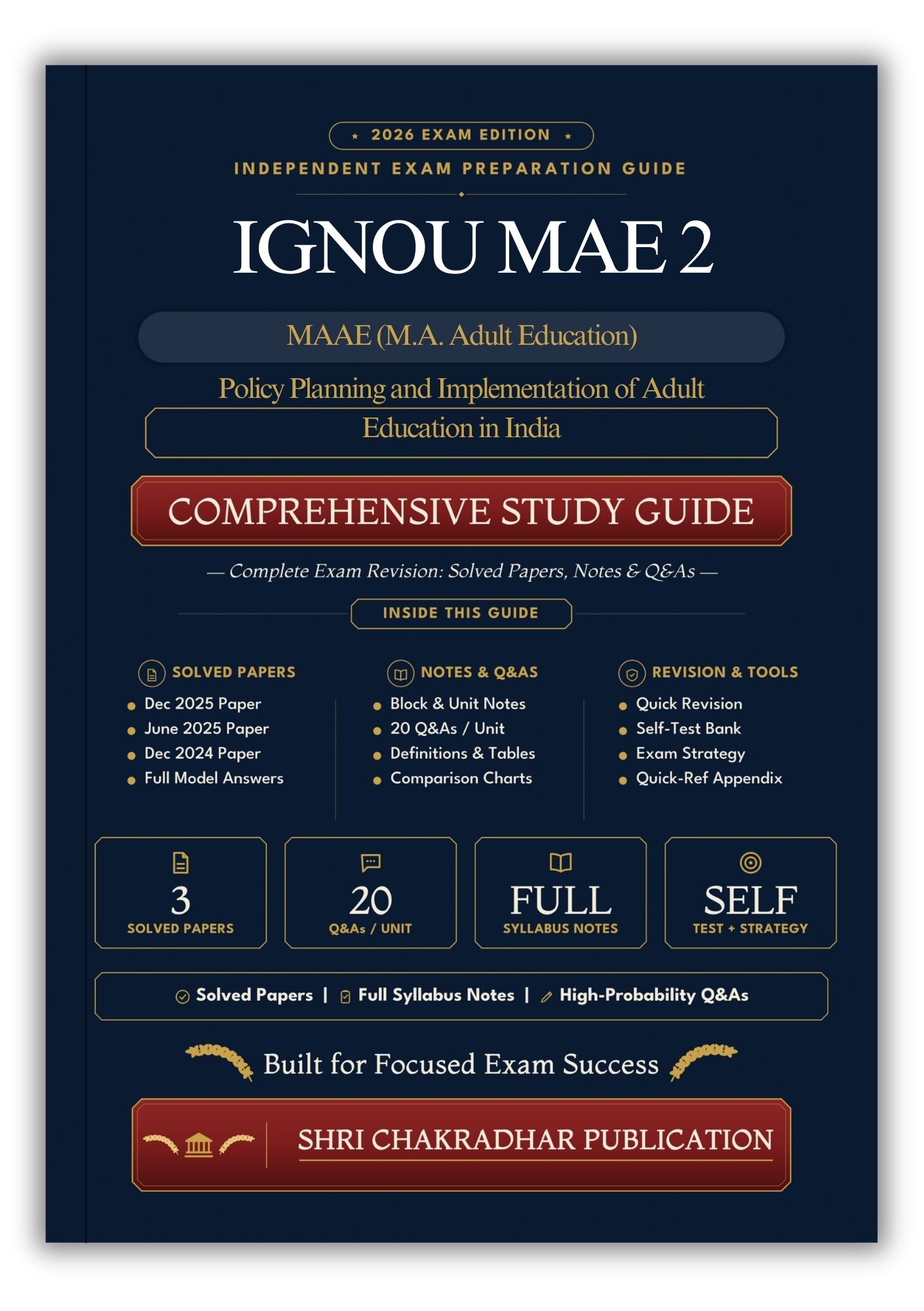 IGNOU MAE-2 Book (Policy Planning and Implementation of Adult Education in India) | Study Guide