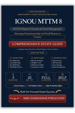 IGNOU MTTM-8 Book (Managing Entrepreneurship and Small Business in Tourism) | Study Guide