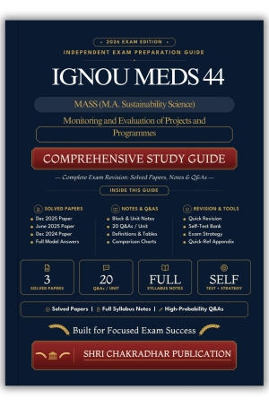 IGNOU MEDS-44 Book (Monitoring and Evaluation of Projects and Programmes) | Study Guide