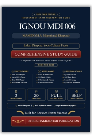 IGNOU MDI-006 Book (Indian Diaspora: Socio-Cultural Facets) | Study Guide