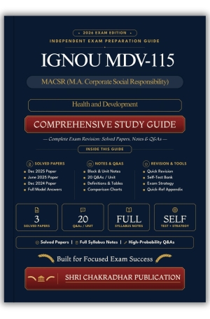 IGNOU MDV-115 Book (Health and Development) | Study Guide