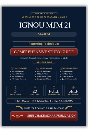 IGNOU MJM-021 Book (Reporting Techniques) | Study Guide