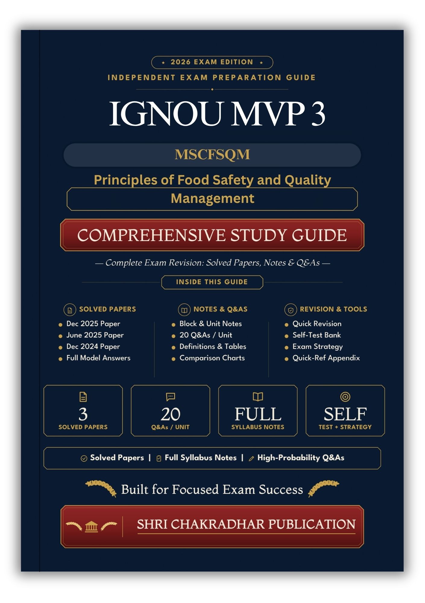 IGNOU MVP-003 Book (Principles of Food Safety and Quality Management) | Study Guide