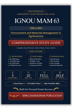 IGNOU MAM-063 Book (Procurement and Materials Management in Agribusiness) | Study Guide