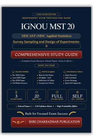 IGNOU MST-020 Book (Survey Sampling and Design of Experiments-II) | Study Guide