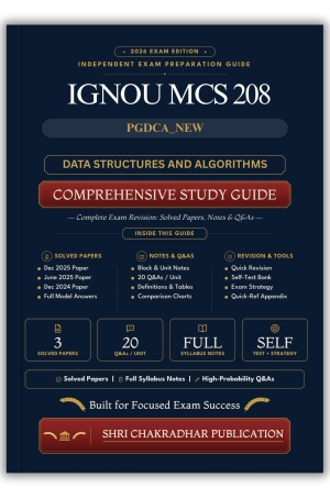 IGNOU MCS-208 Book (DATA STRUCTURES AND ALGORITHMS) | Study Guide
