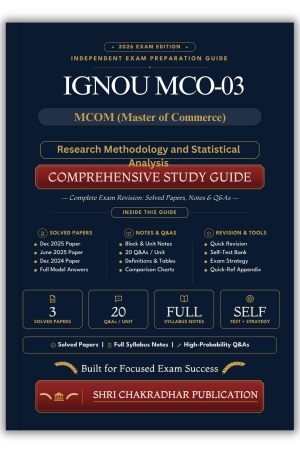 IGNOU MCO-03 Book (Research Methodology and Statistical Analysis) | Study Guide