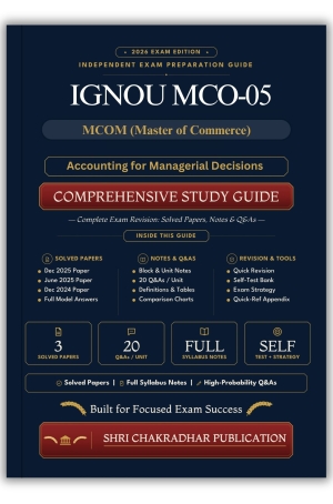 IGNOU MCO-05 Book (Accounting for Managerial Decisions) | Study Guide