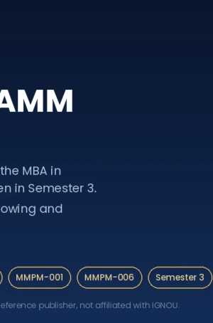 IGNOU MBAMM Project (MMPP-001) for MBA Marketing Management
