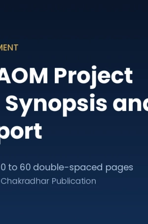 IGNOU MBAOM Project and Synopsis for MMPP-001 (MBA Operations Management)
