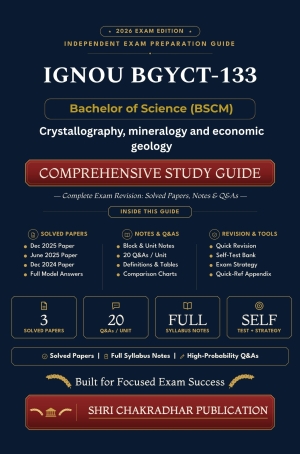 IGNOU BGYCT-133 Book (Crystallography, Mineralogy and Economic Geology) | Study Guide