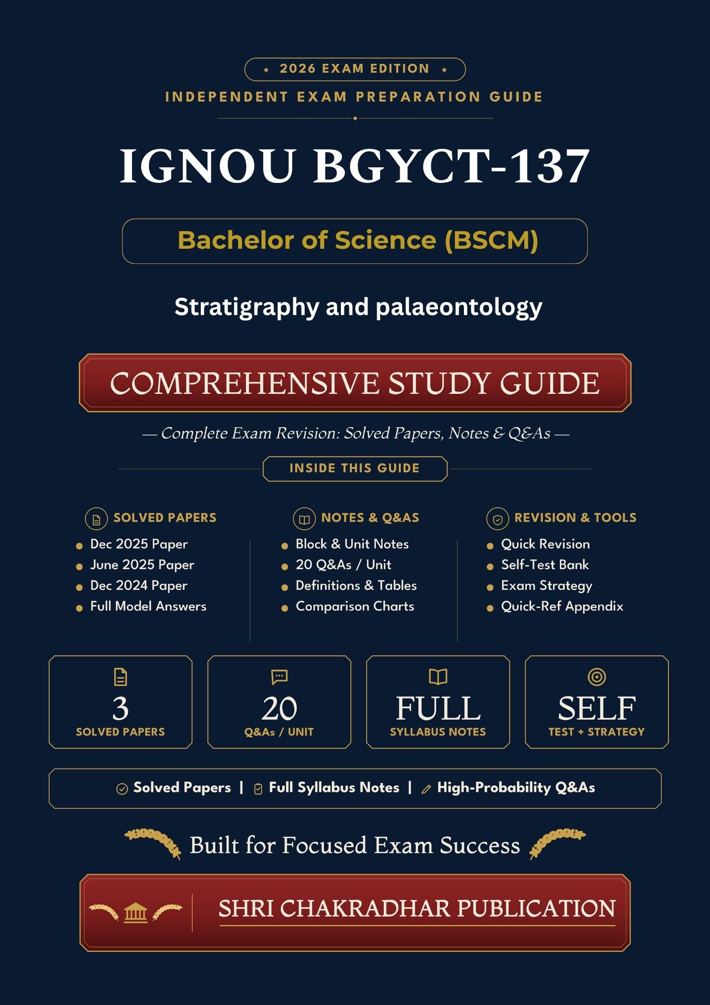 IGNOU BGYCT-137 Book (Stratigraphy and Palaeontology) | Study Guide