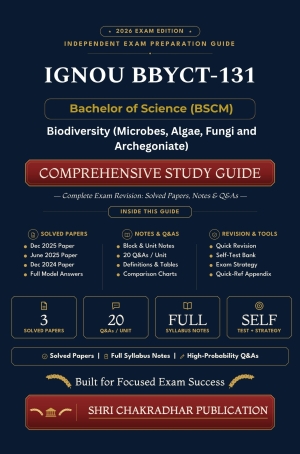 IGNOU BBYCT-131 Book (Biodiversity (Microbes, Algae, Fungi and Archegoniates)) | Study Guide