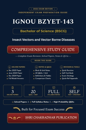 IGNOU BZYET-143 Book (Insect Vectors and Vector Borne Diseases) | Study Guide