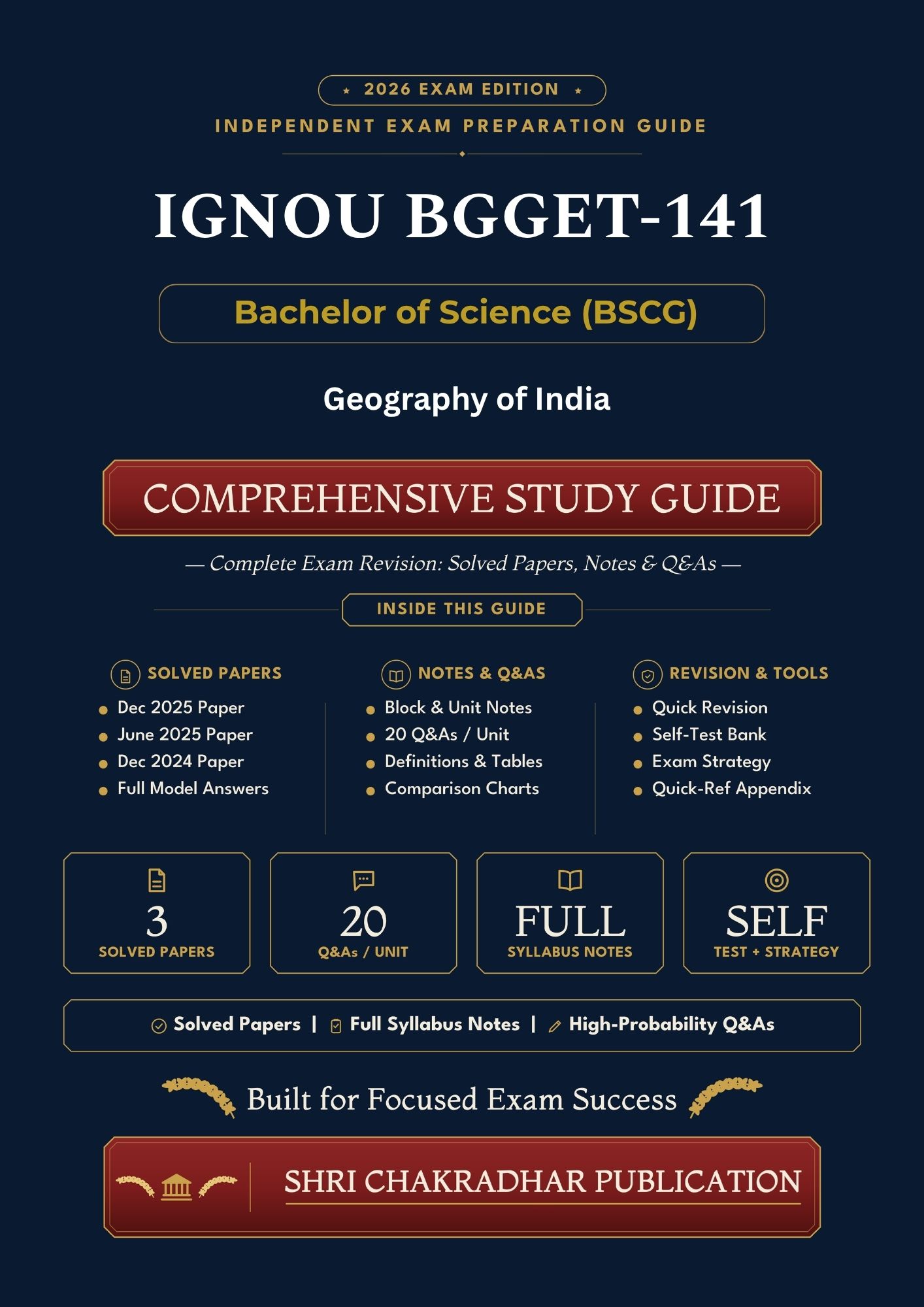 IGNOU BGGET-141 Book (Geography of India) | Study Guide