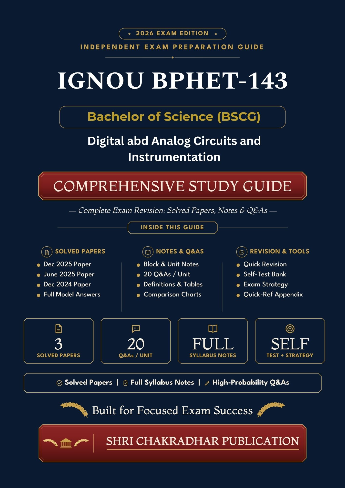IGNOU BPHET-143 Book (Digital and Analog Circuits and Instrumentation) | Study Guide