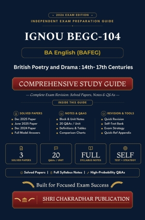 IGNOU BEGC-104 Book (British Poetry and Drama: 14th-17th Centuries) | Study Guide