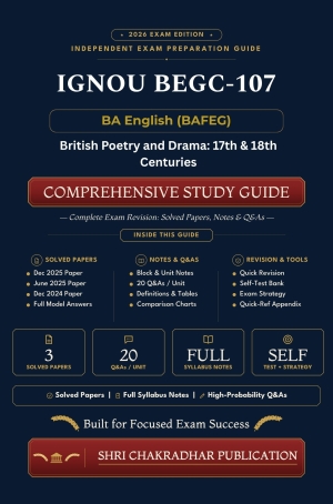 IGNOU BEGC-107 Book (British Poetry and Drama: 17th & 18th Centuries) | Study Guide