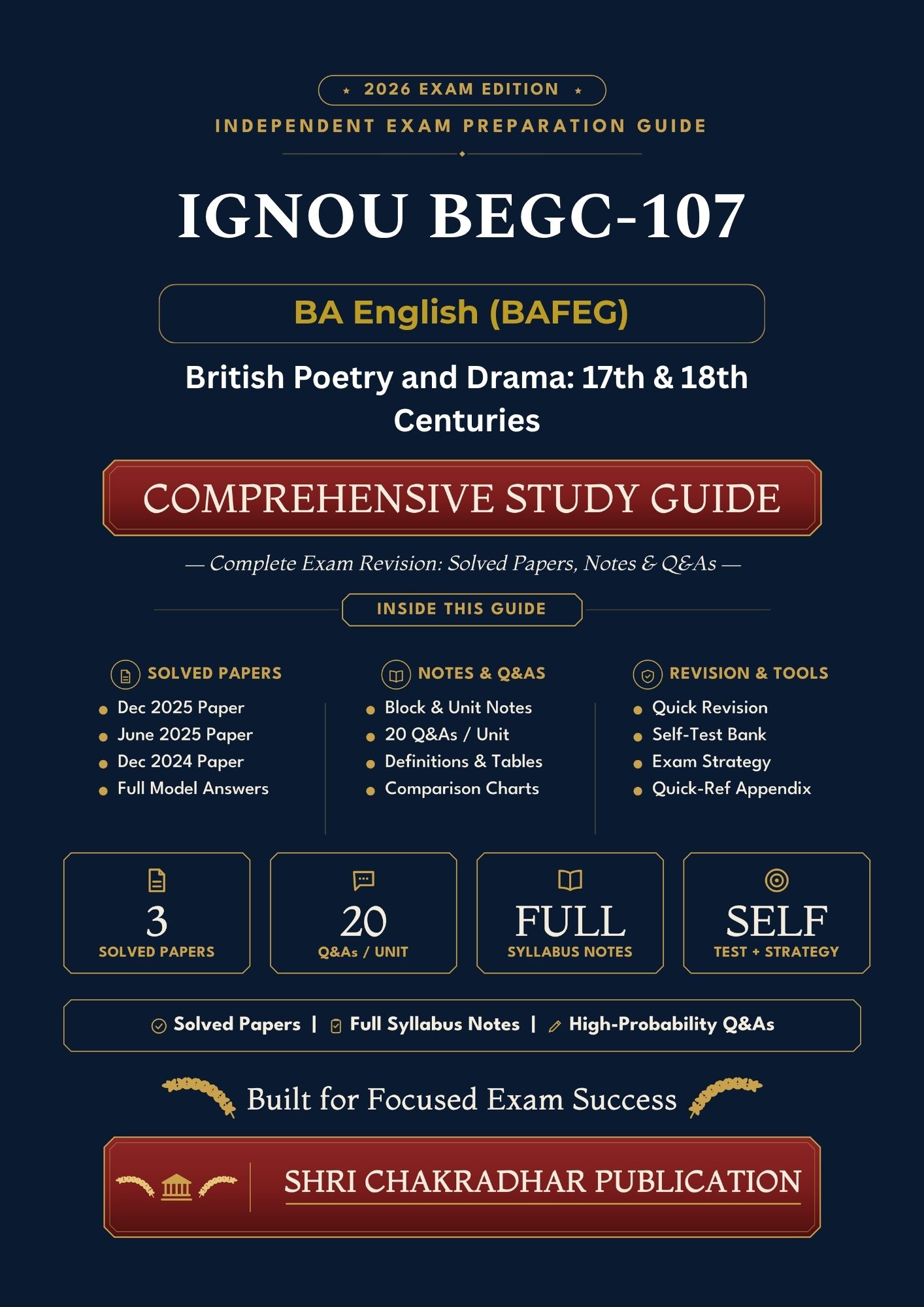 IGNOU BEGC-107 Book (British Poetry and Drama: 17th & 18th Centuries) | Study Guide