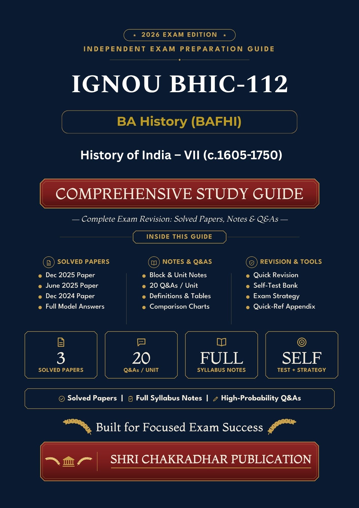 IGNOU BHIC-112 Book (History of India – VII (c.1605-1750)) | Study Guide