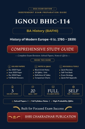 IGNOU BHIC-114 Book (History of Modern Europe-II (c. 1780-1939)) | Study Guide