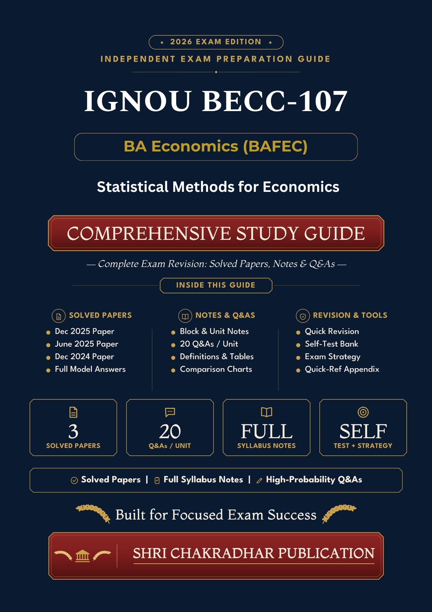 IGNOU BECC-107 Book (Statistical Methods for Economics) | Study Guide