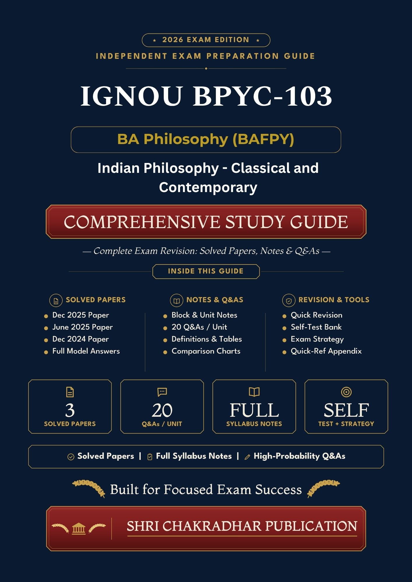IGNOU BPYC-103 Book (Indian Philosophy - Classical and Contemporary) | Study Guide