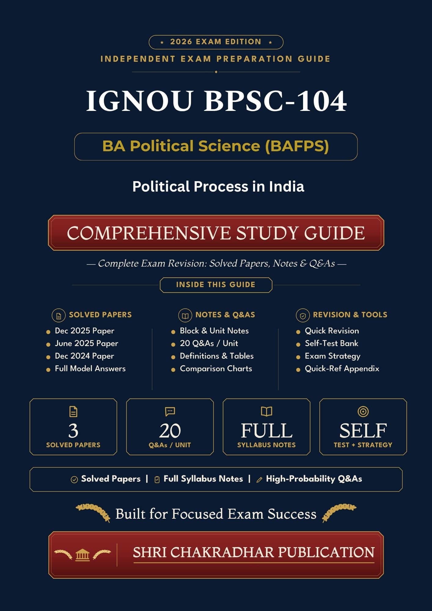 IGNOU BPSC-104 Book (Political Process in India) | Study Guide