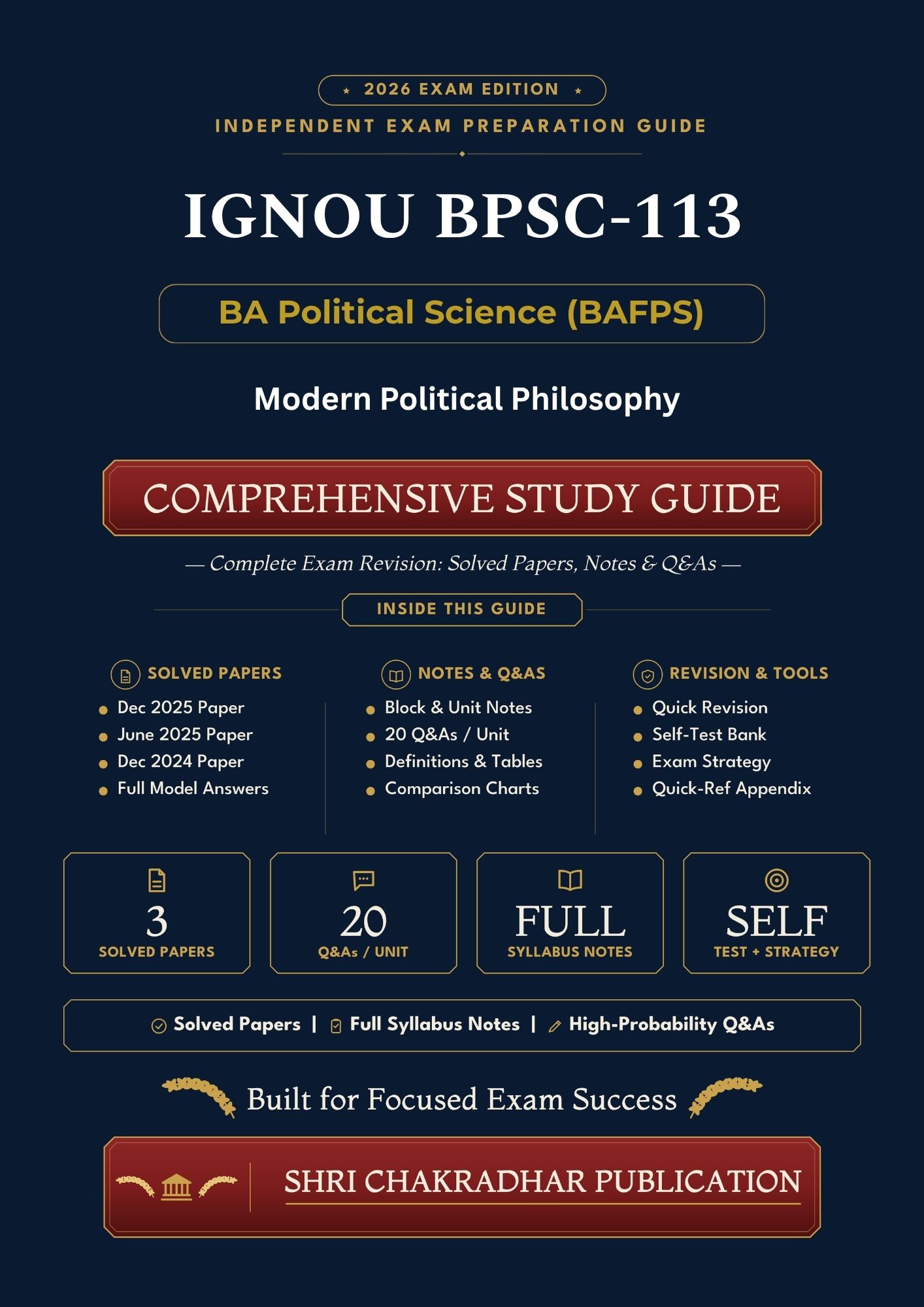 IGNOU BPSC-113 Book (Modern Political Philosophy) | Study Guide