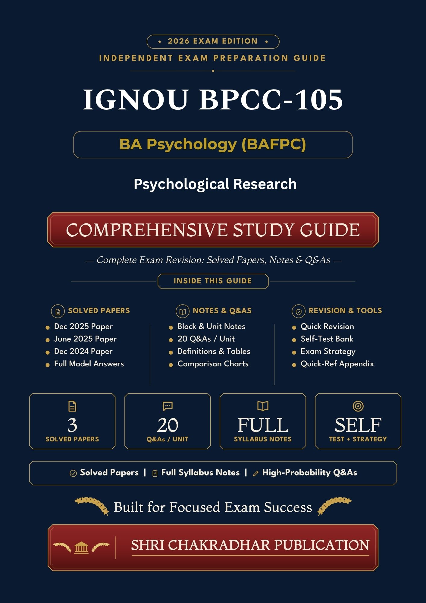 IGNOU BPCC-105 Book (Psychological Research) | Study Guide