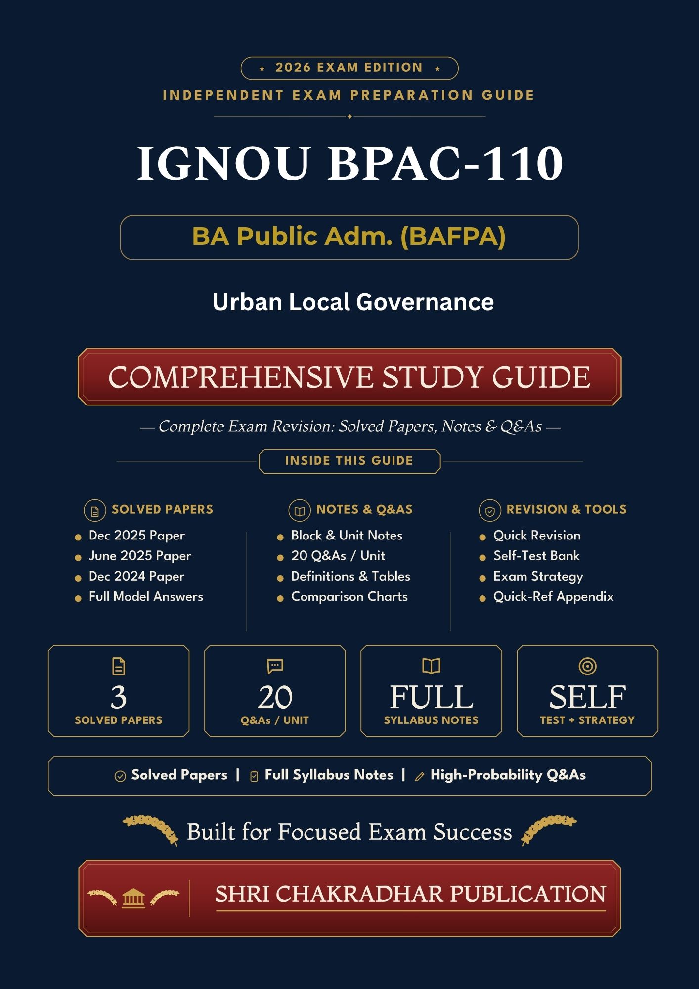 IGNOU BPAC-110 Book (Urban Local Governance) | Study Guide