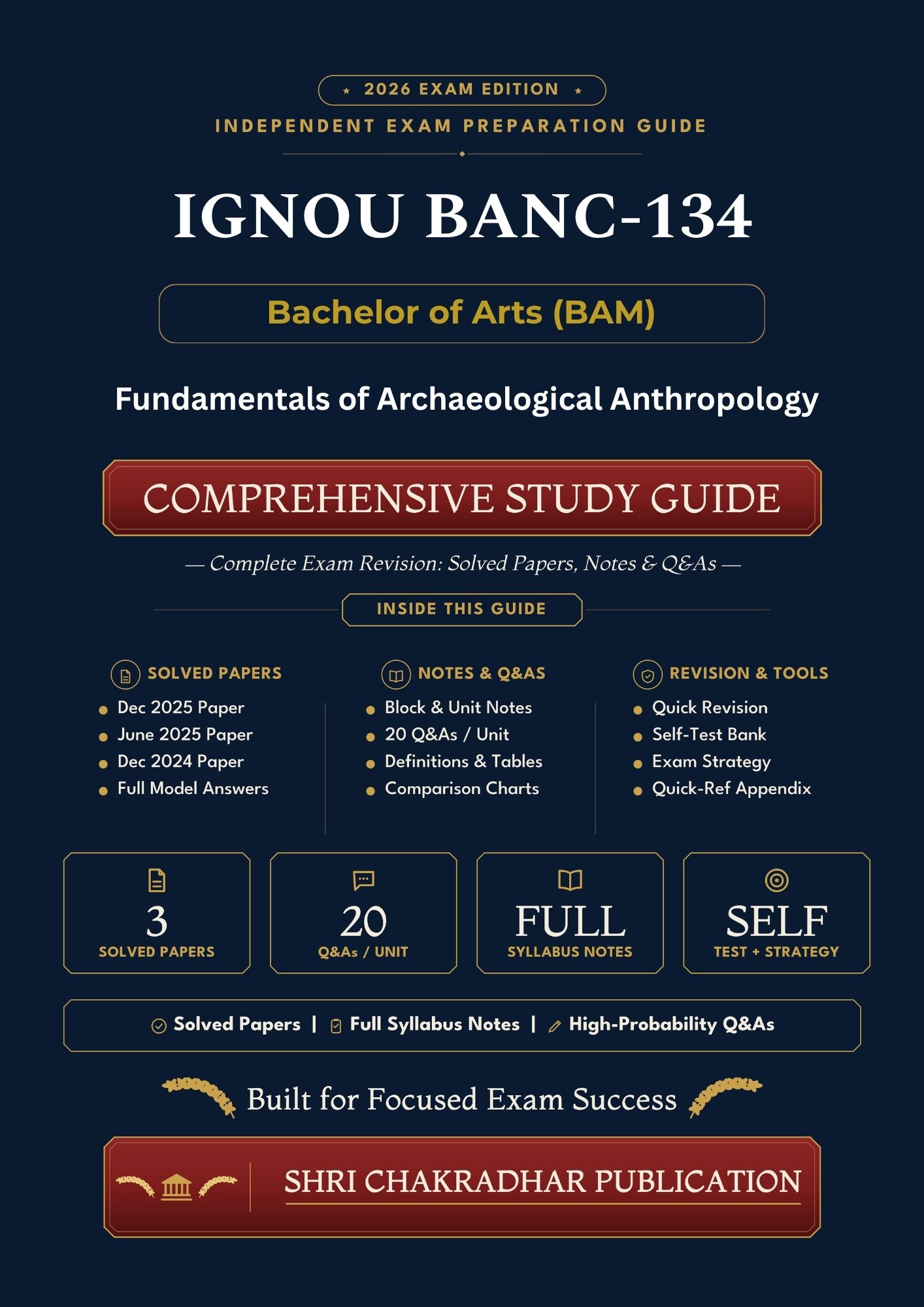 IGNOU BANC-134 Book (Fundamentals of Archaeological Anthropology) | Study Guide