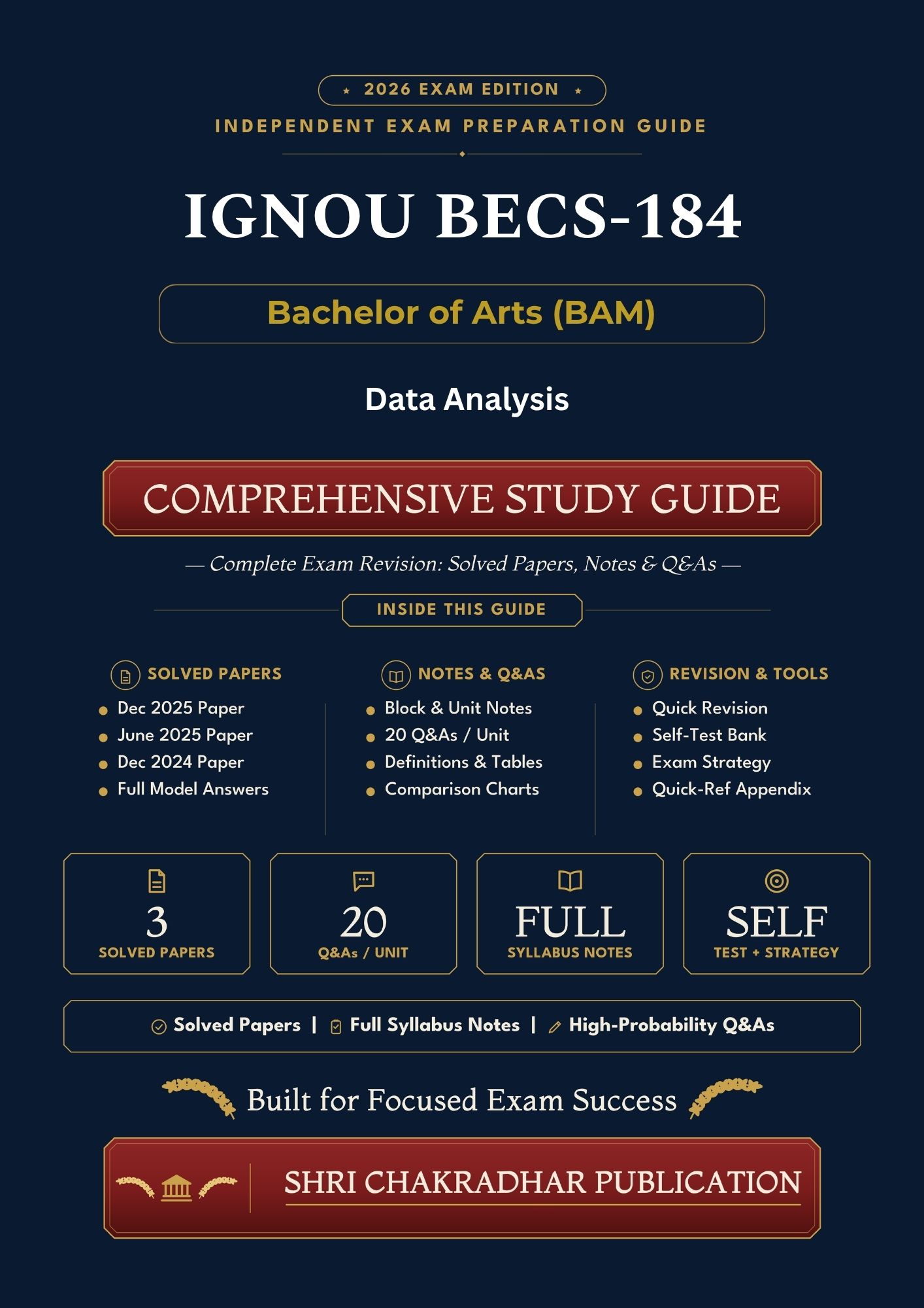 IGNOU BECS-184 Book (Data Analysis) | Study Guide