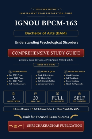 IGNOU BPCM-163 Book (Understanding Psychological Disorders) | Study Guide