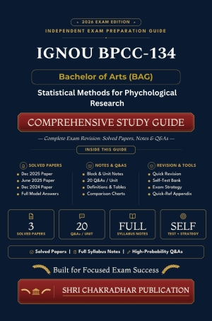 IGNOU BPCC-134 Book (Statistical Methods for Psychological Research) | Study Guide