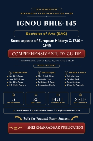 IGNOU BHIE-145 Book (Some aspects of European History: C. 1789 – 1945) | Study Guide